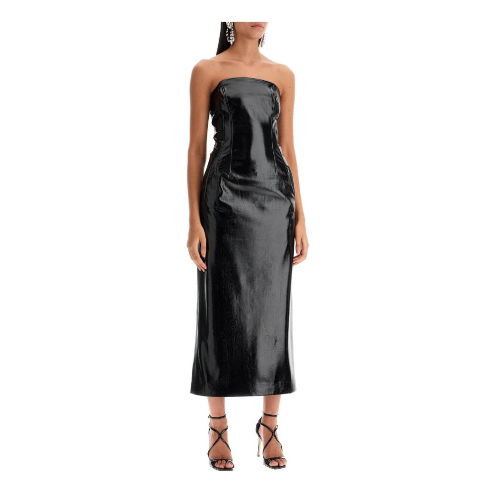 Andamane Lakbustier Jurk Black Dames
