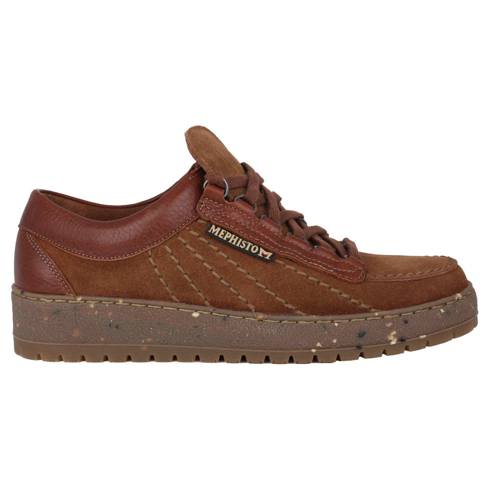 Mephisto Bruine veterschoen met Soft-Air technologie Heren Schoenen