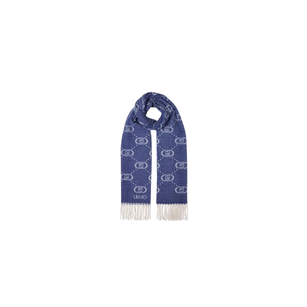 Liu Jo Monogram Jacquard Sjaal Blue Dames