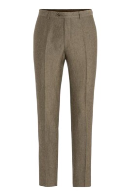 slim-fit-linnebyxor-ljusbrun