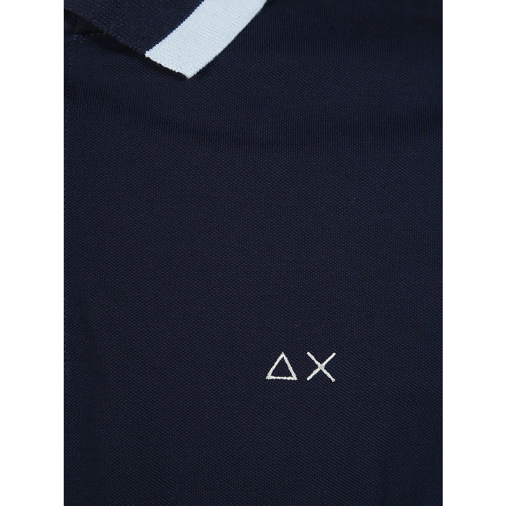 Sun68 Gestreept Poloshirt Blue Heren