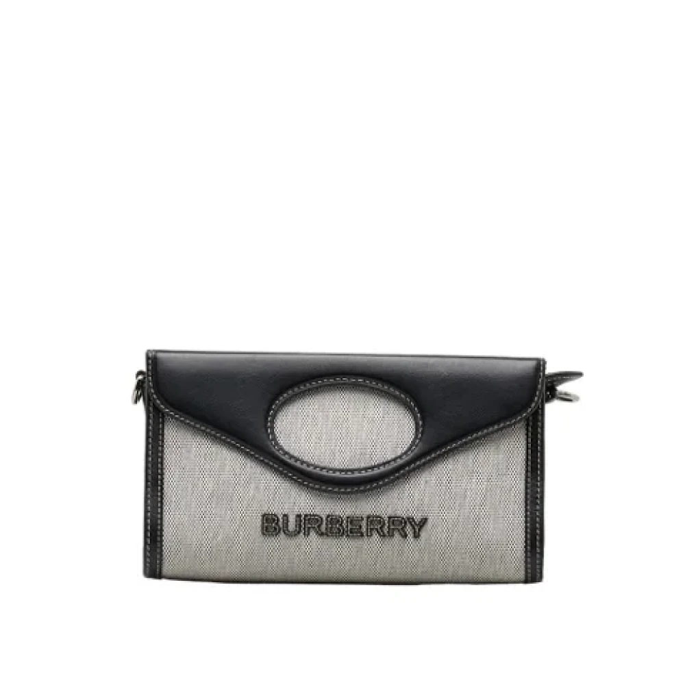 Burberry Vintage Pre-owned Canvas shoulder-bags Black Dames
