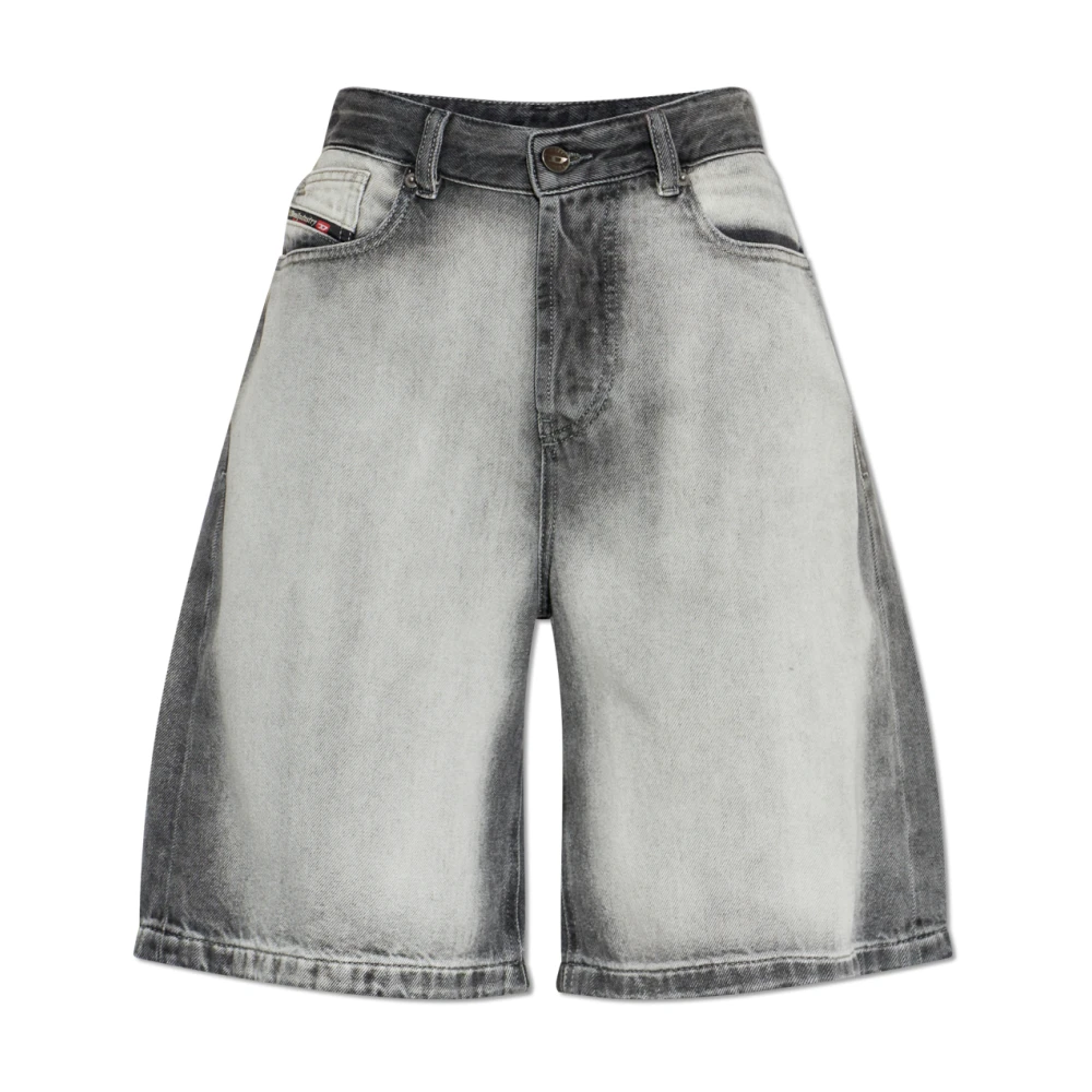 Diesel Donna Grigio Pantaloncini, W23, New,