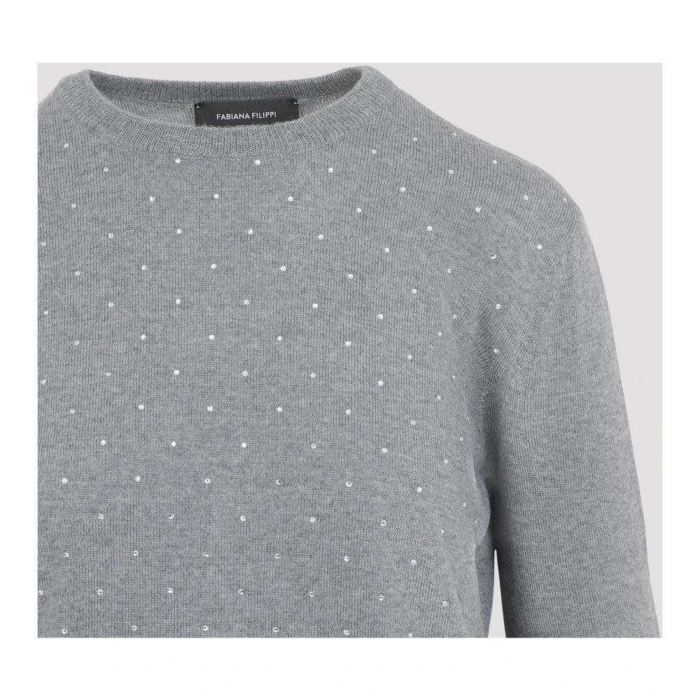 Fabiana Filippi Grijze Sweater Aw24 Dameskleding Gray Dames