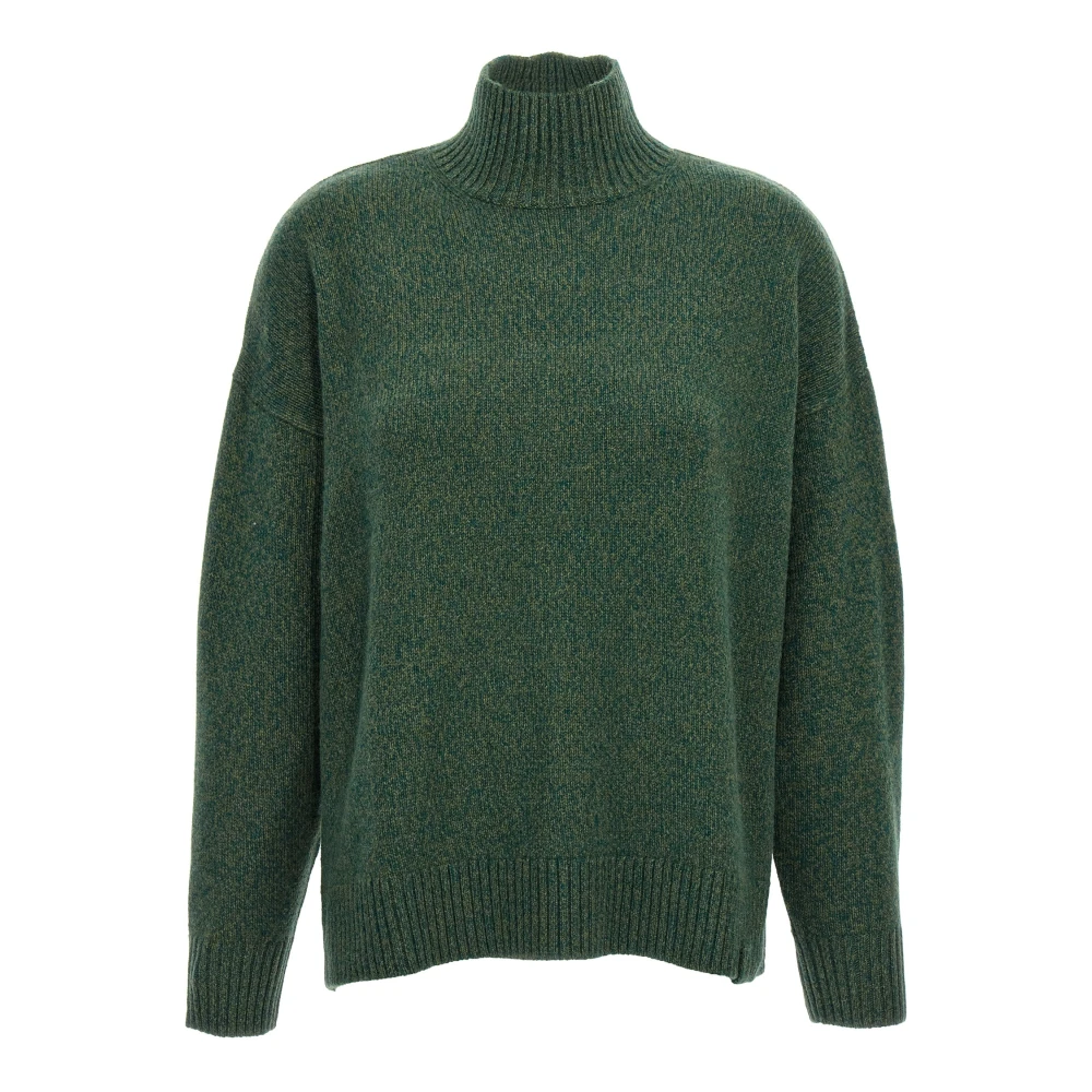 Victoria Beckham Women's Green Convertible V-Neck Sweater
