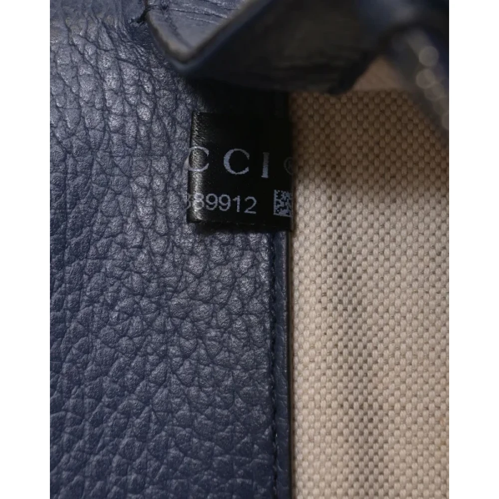 Gucci Vintage Pre-owned Leather gucci-bags Blue Dames