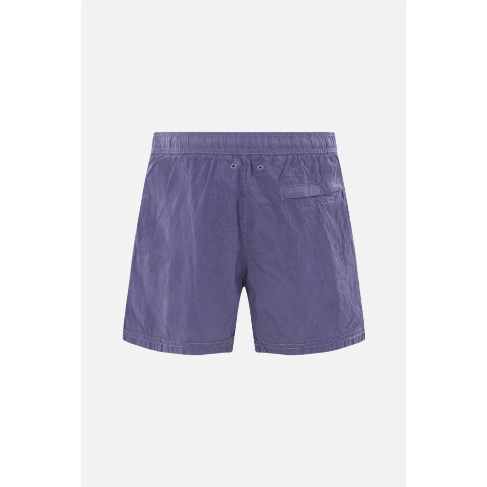 Stone Island Lavendel Nylon Zwemkleding met Logopatch Purple Heren