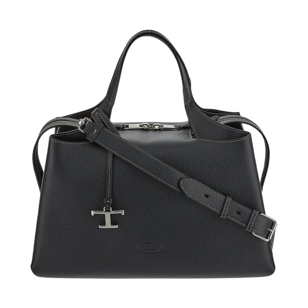 TOD'S Leren Handtas Black Dames