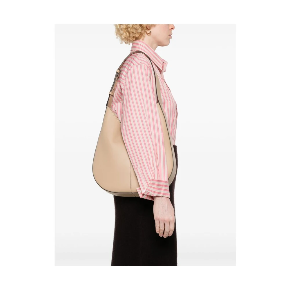 TOD'S Beige Schoudertas met Afneembare Pouch Beige Dames