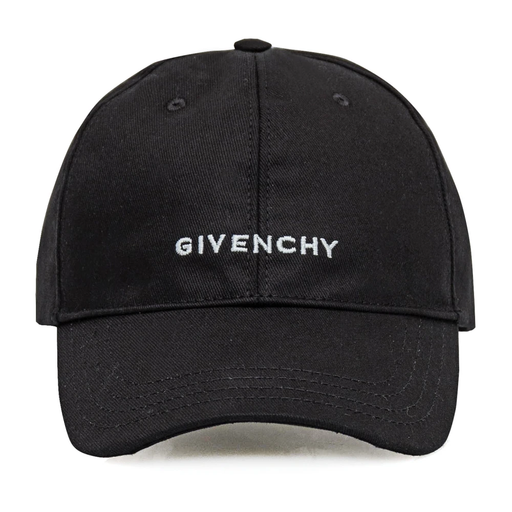 Givenchy Gebogen Pet met Logo Black Heren