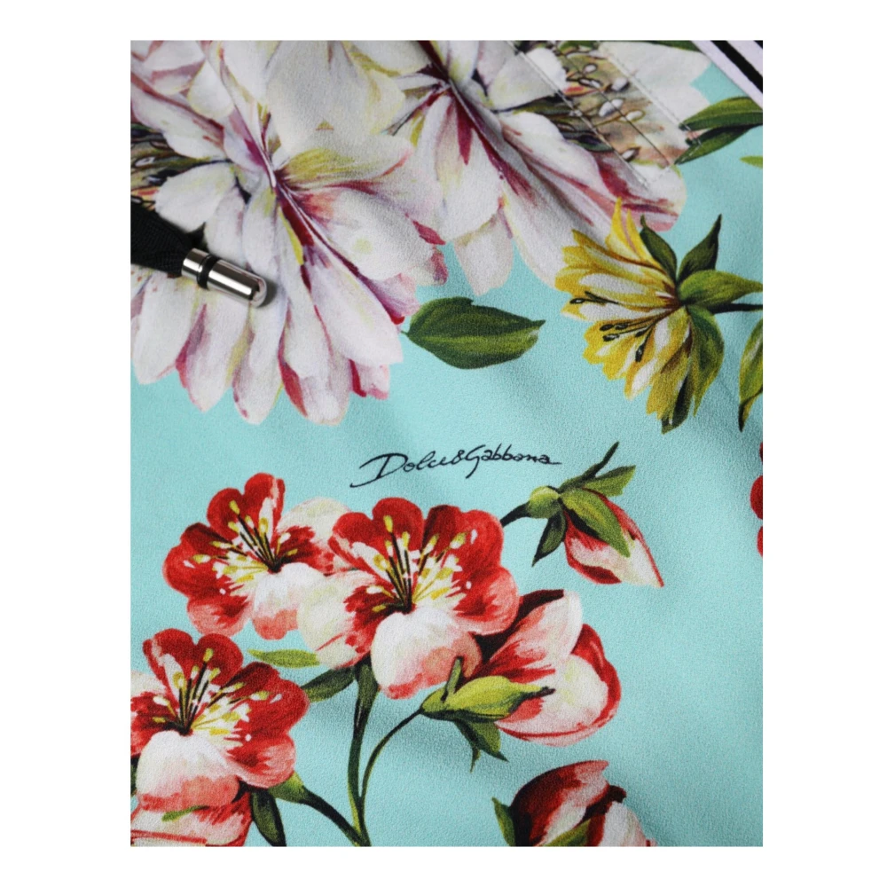 Dolce & Gabbana Groene Bloemenprint Jogger Broek Multicolor Dames