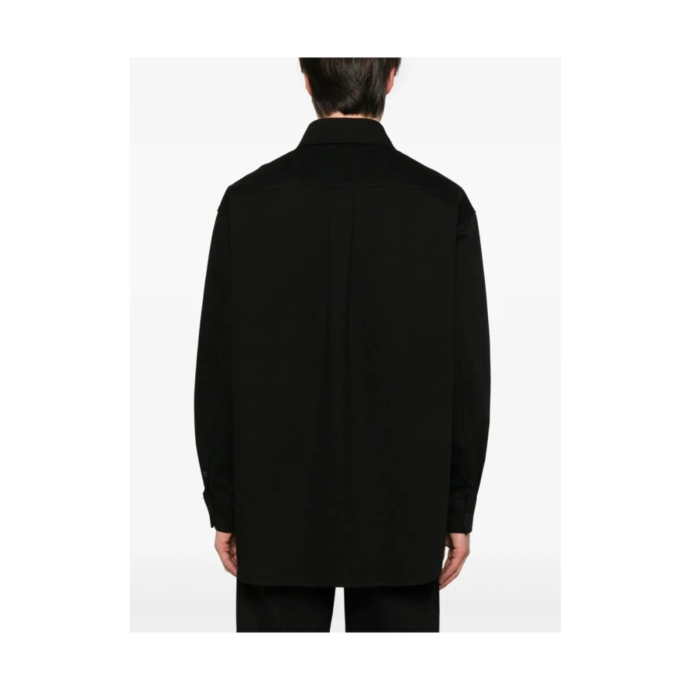 Lemaire Zwarte Button-Up Shirt Drop Shoulder Black Heren