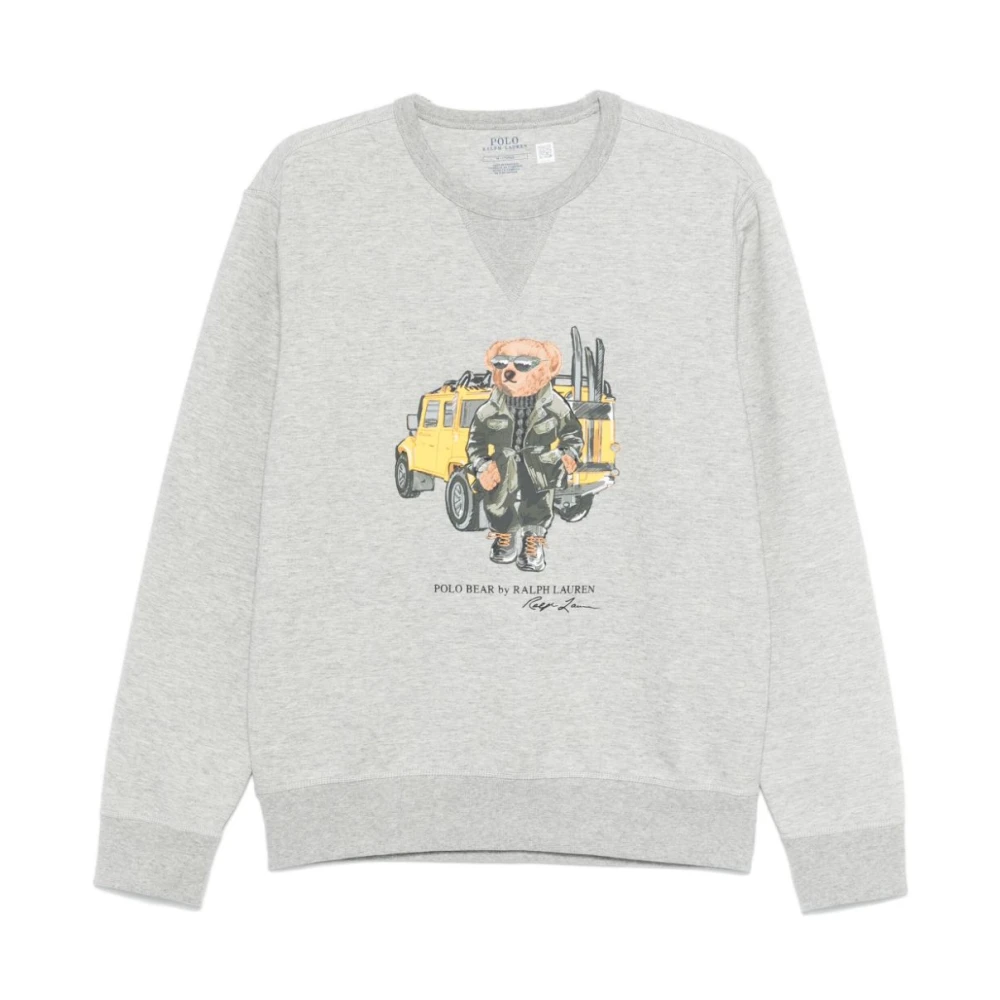 Polo Ralph Lauren Grå Sweatshirt med Polo Bear Gray, Herr