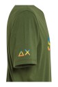gron-bomuld-kortaermet-t-shirt-med-stor-logo