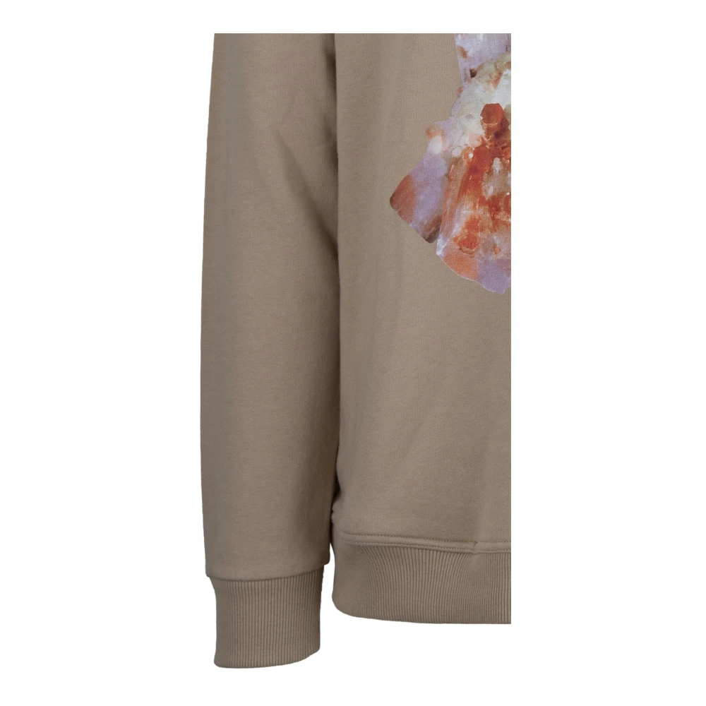 Burberry Hoodie met grafische print en trekkoord Beige Heren