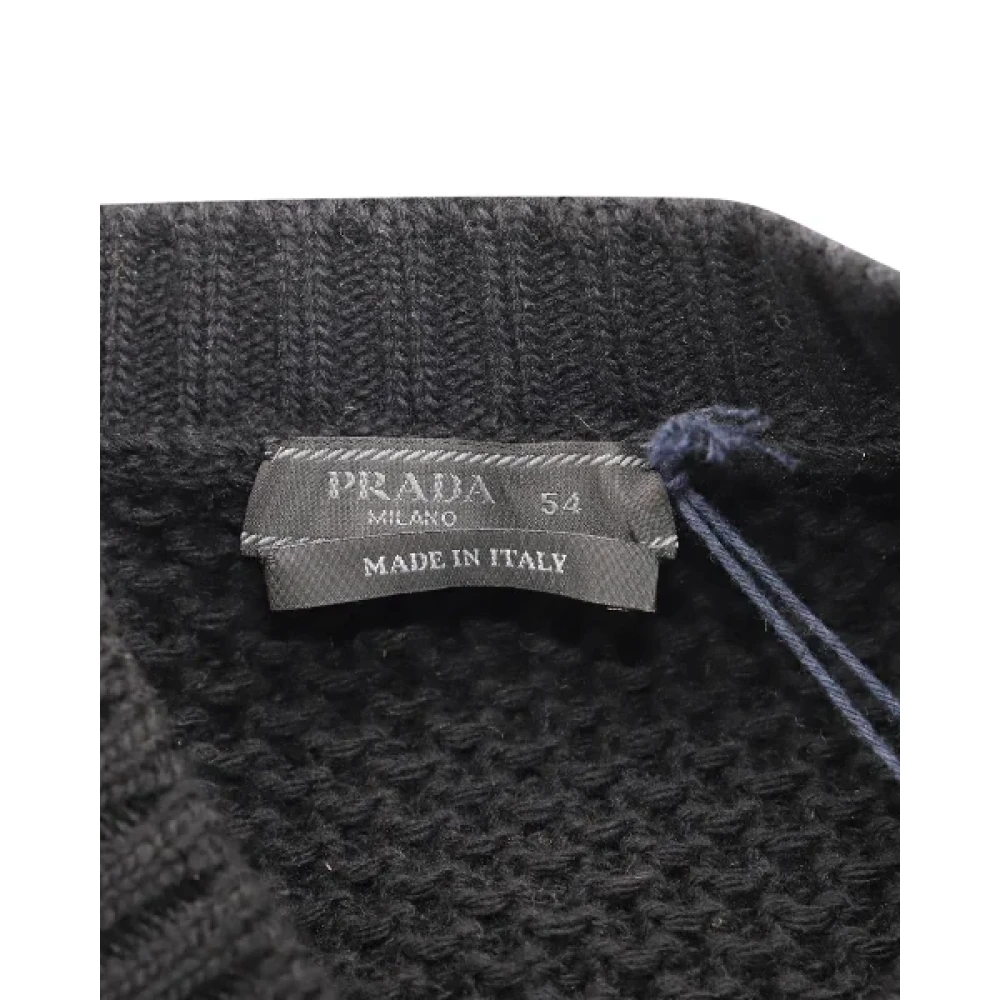 Prada Vintage Pre-owned Wool tops Black Dames