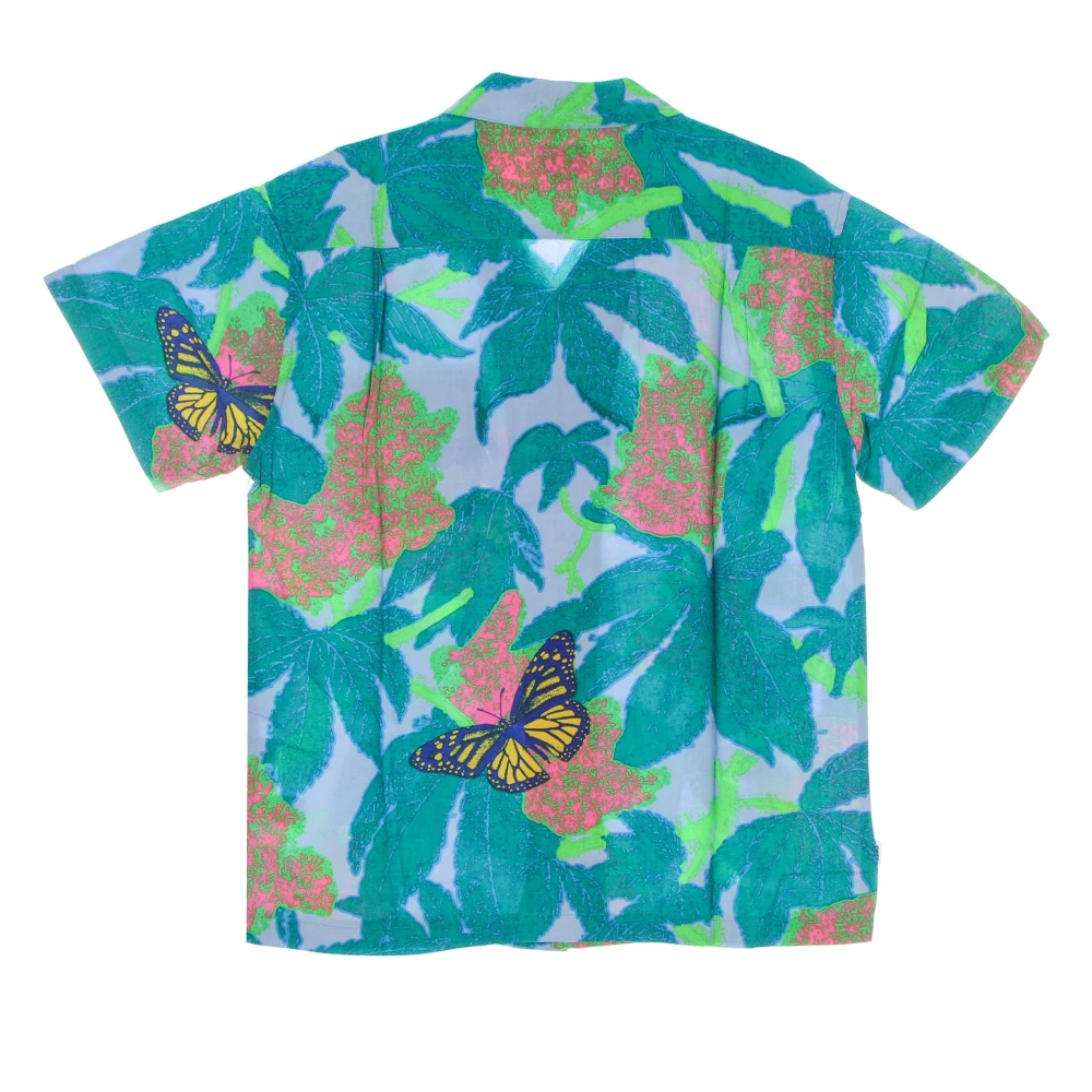 Obey Geweven korte mouw shirt goed grijs Multicolor Heren