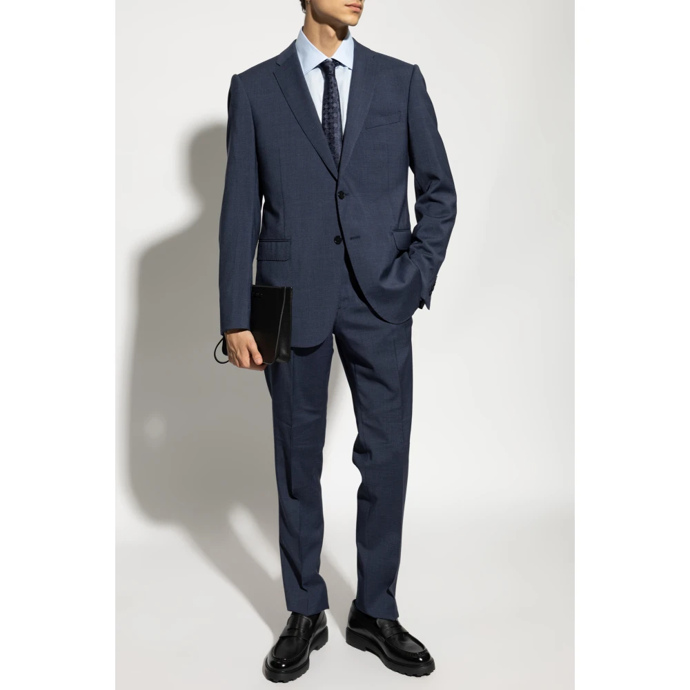 Emporio Armani Wollen pak Blue Heren