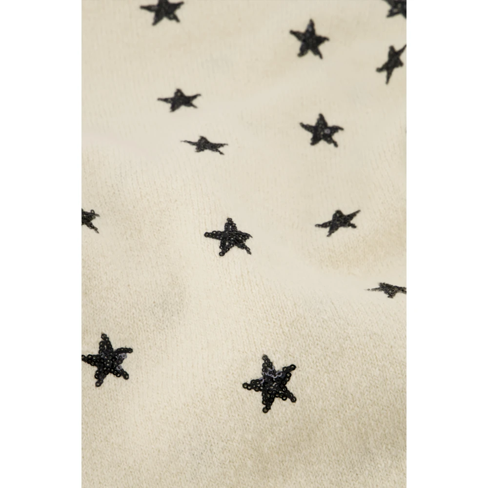 Fabienne Chapot Sterrenprint Crème Pullover Beige Dames