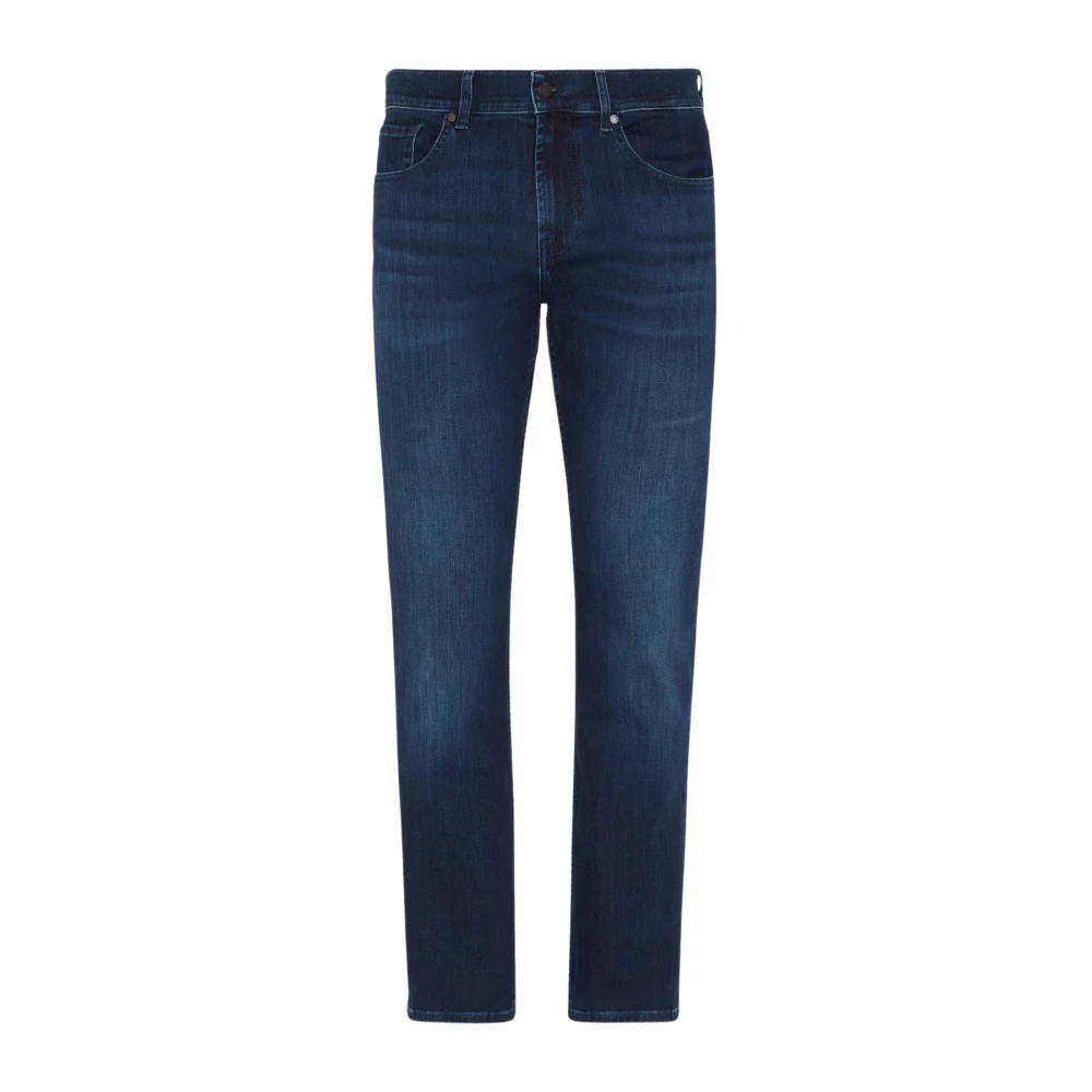 7 For All Mankind Slim Fit Jeans Donkerblauw Blue Heren