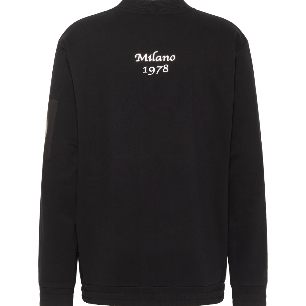 carlo colucci Stijlvol Sweatshirt voor Mannen Black Heren