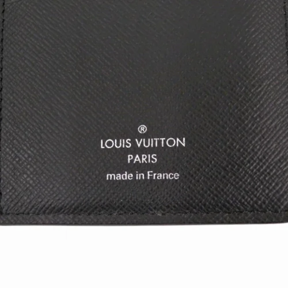 Louis Vuitton Vintage Pre-owned Leather wallets Gray Heren