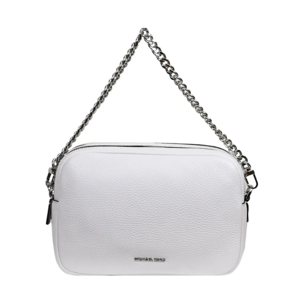 Michael Kors Witte Kalfsleren Tas met Ritssluiting White Dames