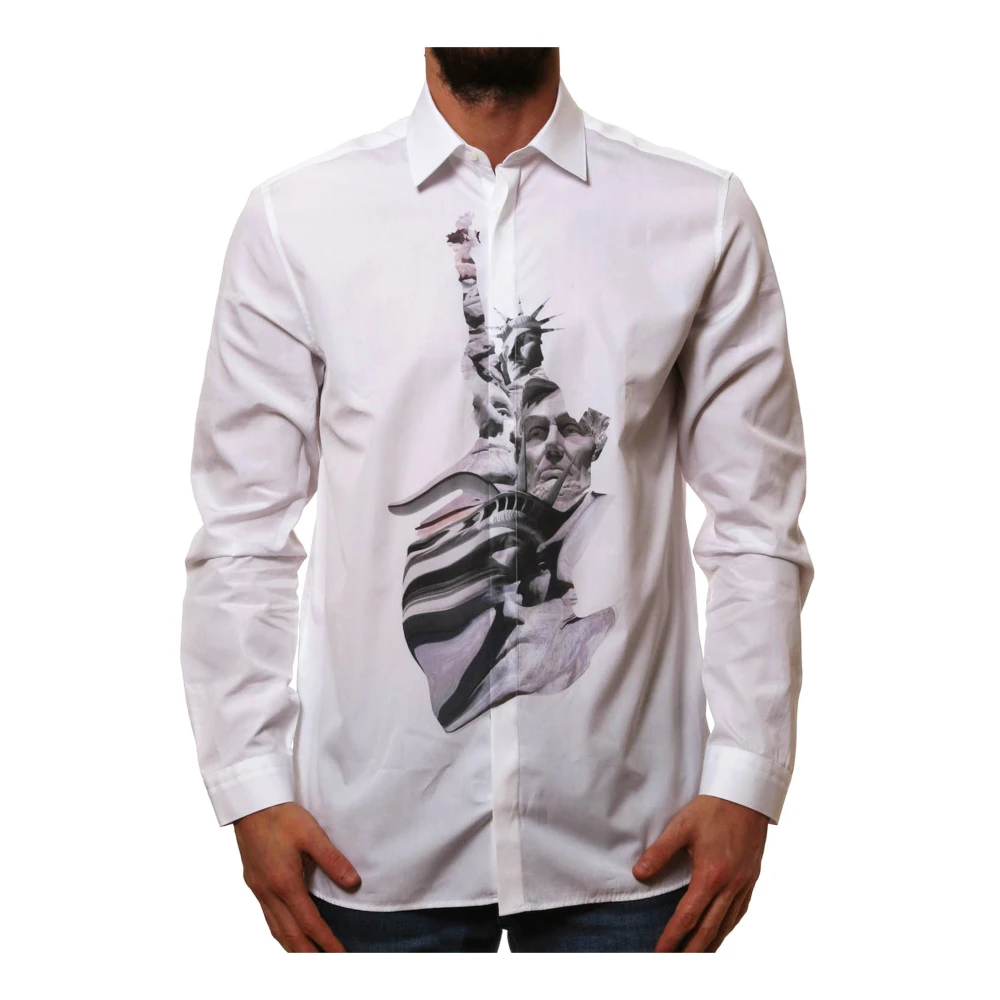 Neil Barrett Witte Katoenen Shirt Ss22 White Heren