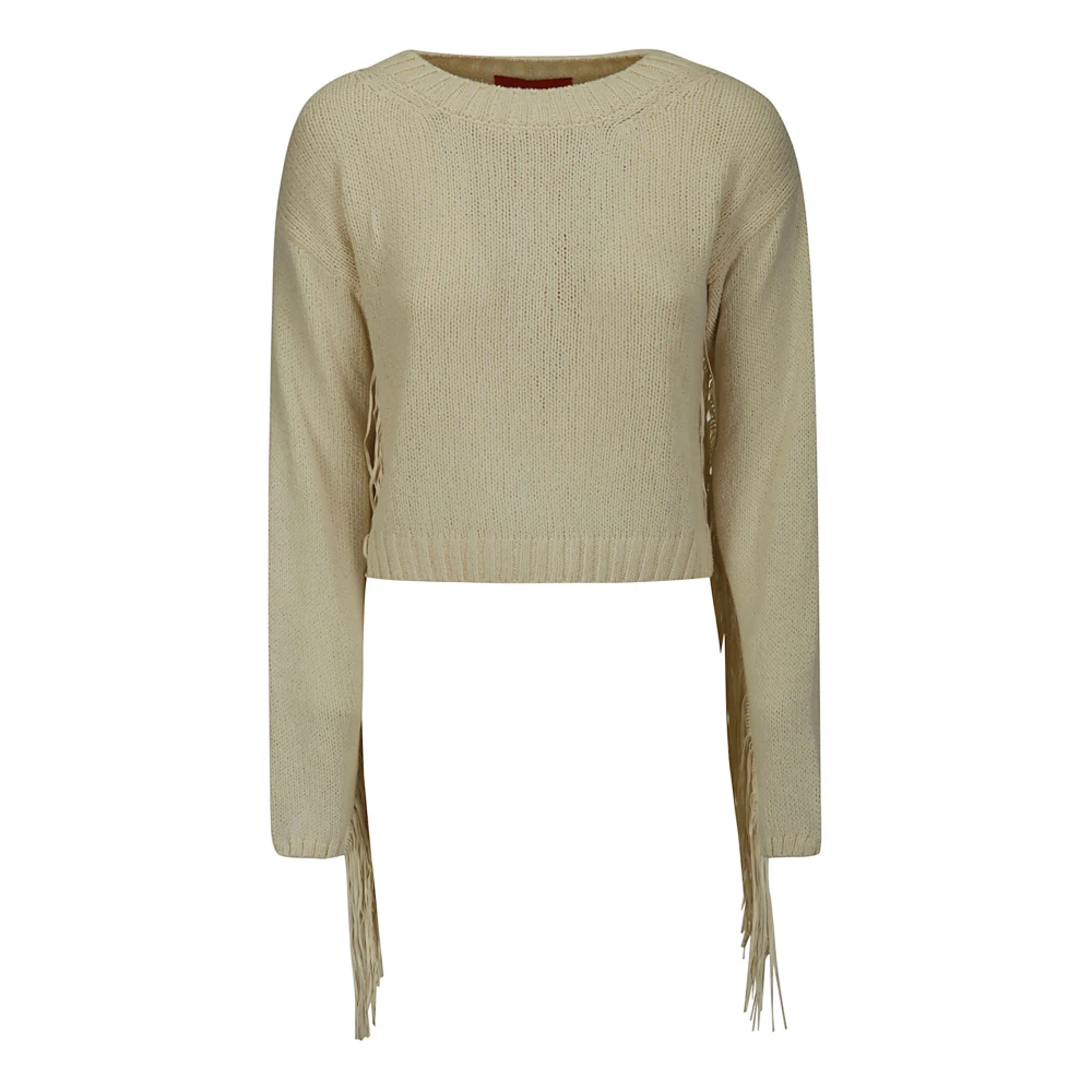 Wild Cashmere Round-neck Knitwear White Dames