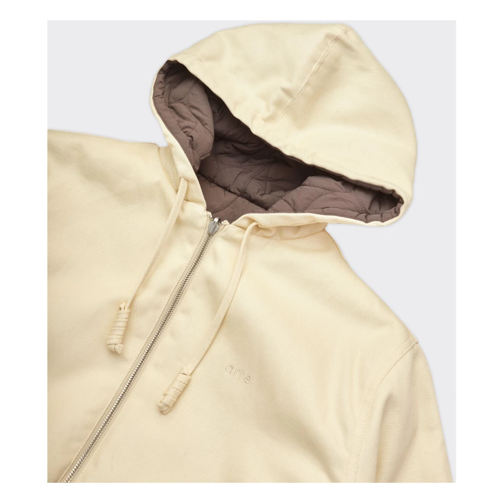 Arte Antwerp Omkeerbare Hoodie in Crème Beige Heren