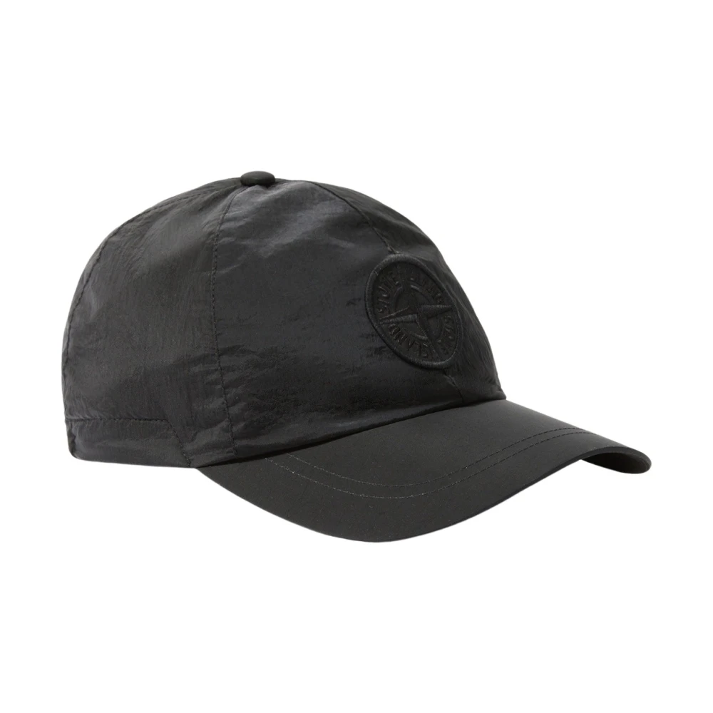 Stone Island Iridescent Nylon Metal Cap i Econyl Black, Unisex