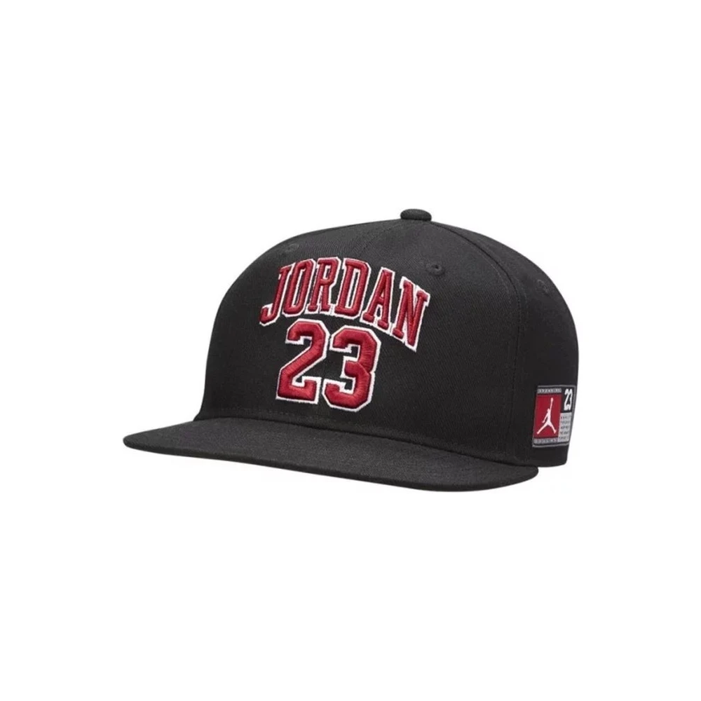 Jordan Zwarte Flatbrim Pet Black Unisex
