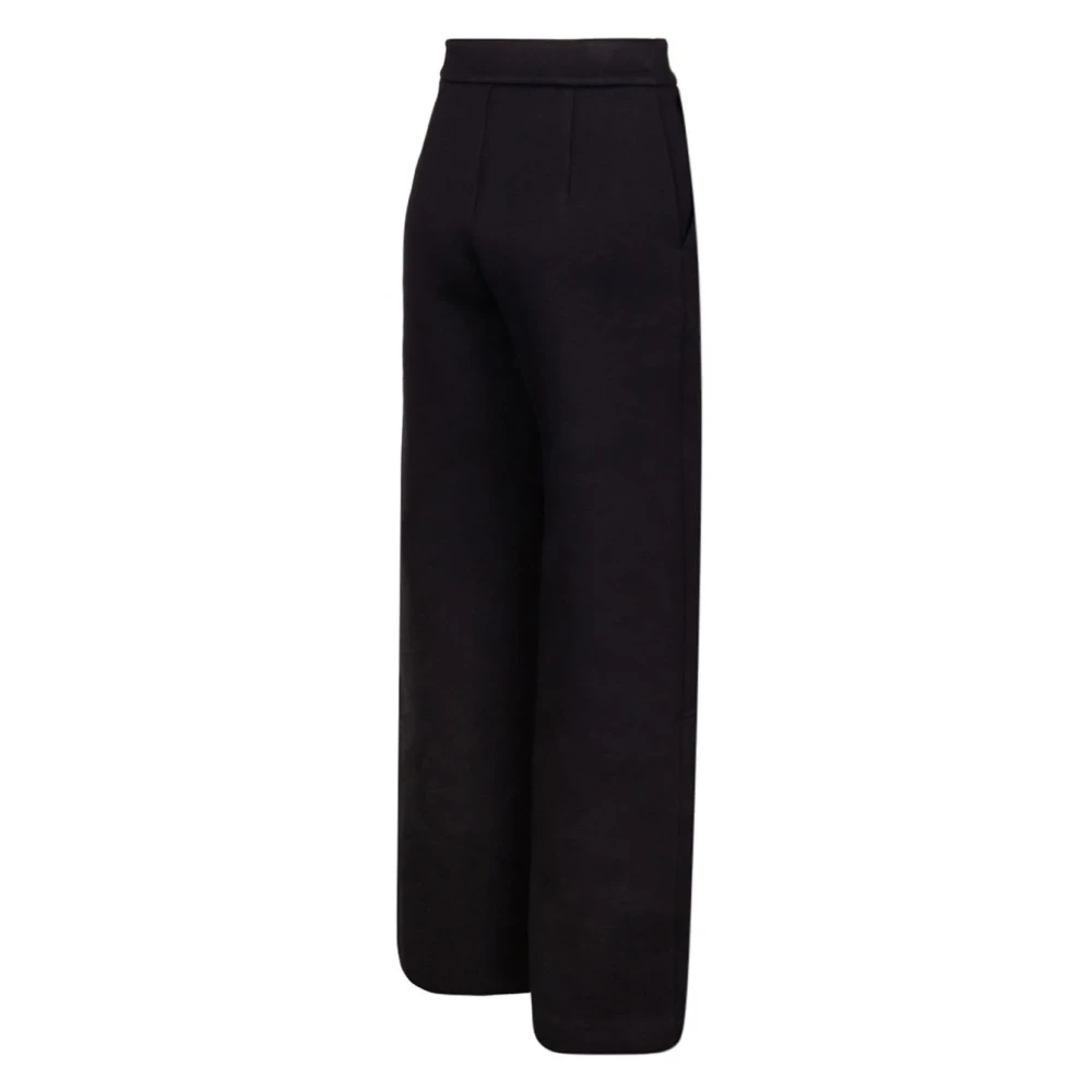 Max Mara Tijdloze Zwarte Broek Rechte Snit Black Dames