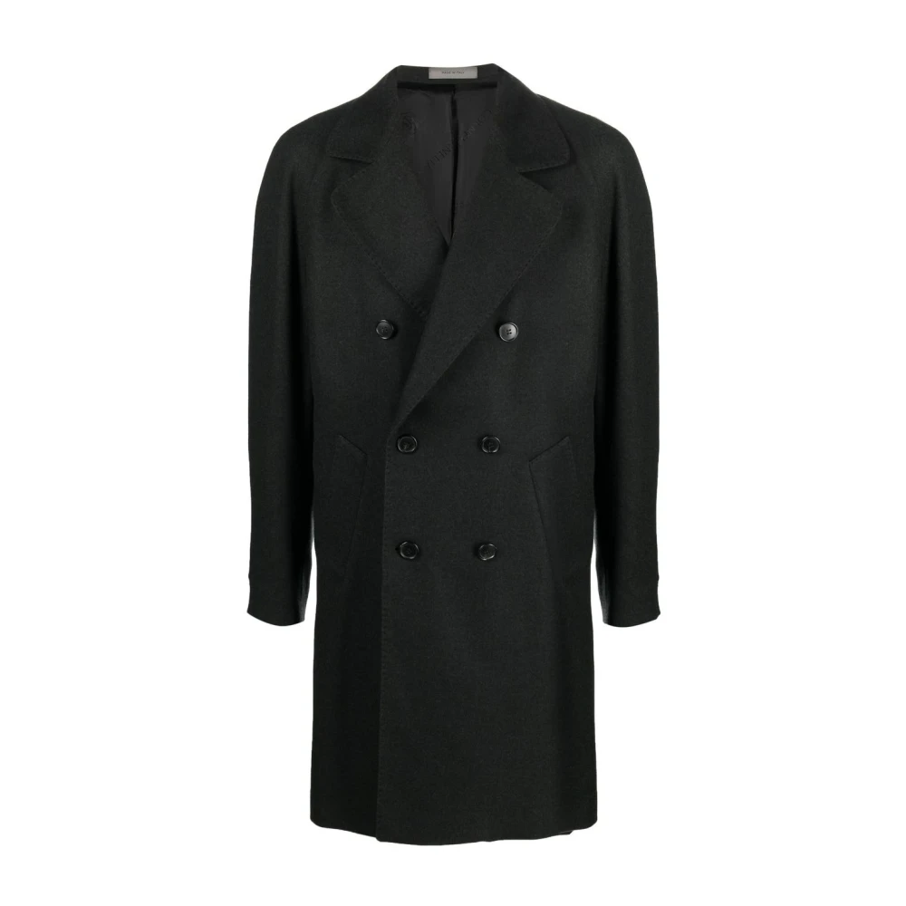 Corneliani Wollen Dubbel Breasted Jas Gray Heren