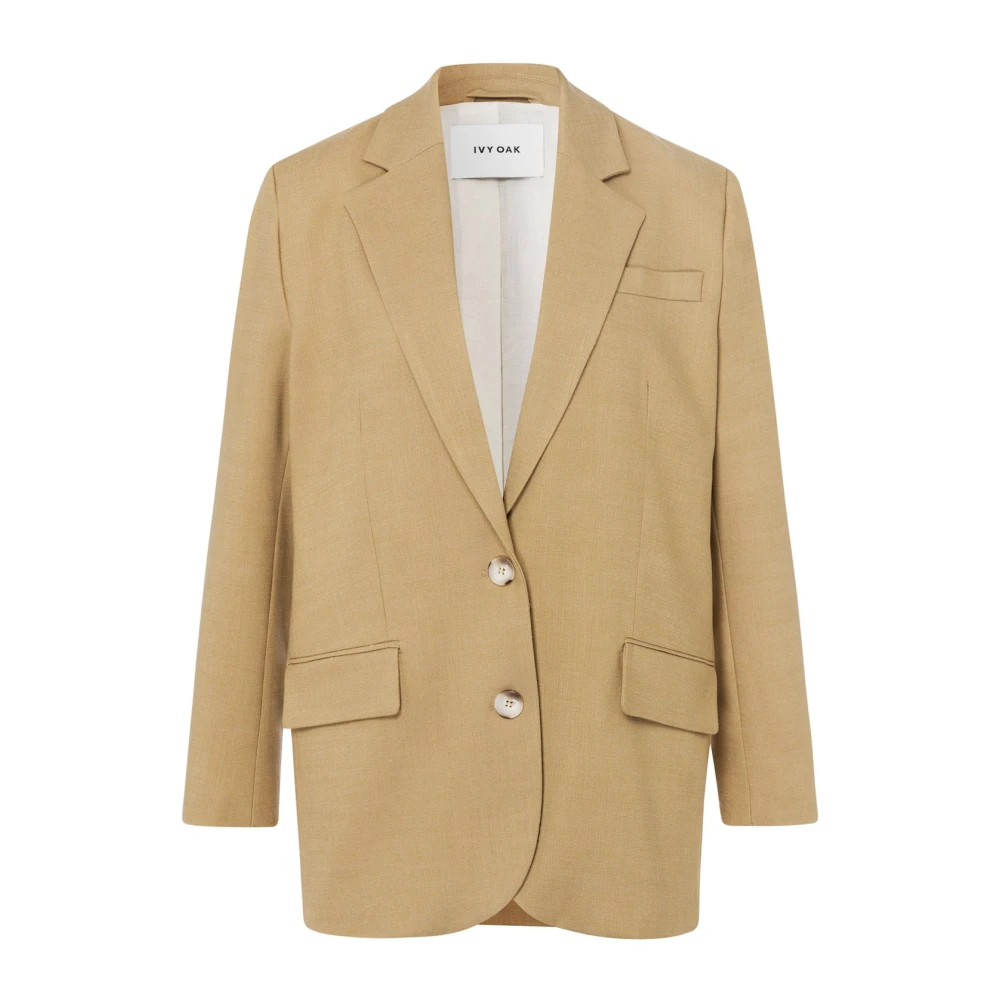 IVY OAK Oversized Single Breasted Blazer Groen Katoen Green Dames