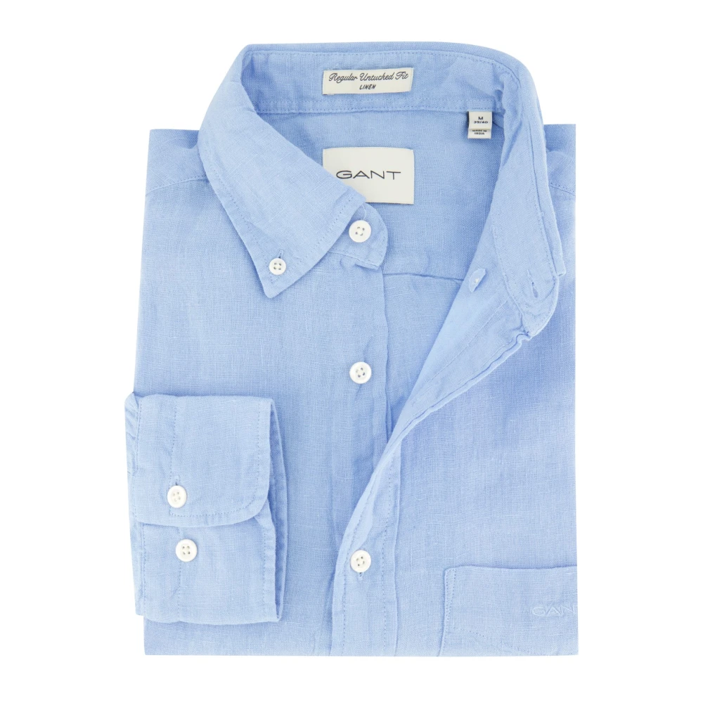 Gant Casual Blauw Overhemd Blue Heren