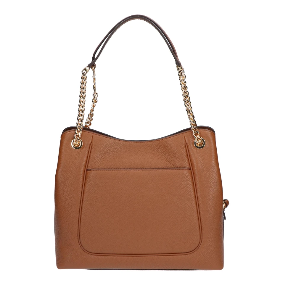 Michael Kors Chain Shoulder Tote Brown Dames
