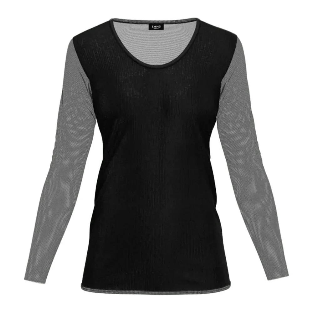 Emme DI Marella Katoenen T-shirt Teodora-004 Black Dames