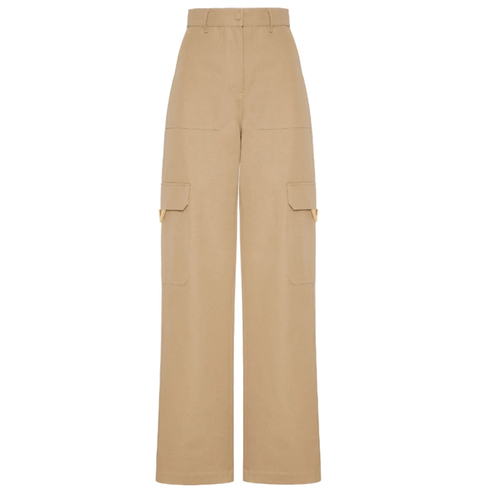 Valentino Wide Trousers Brown Dames