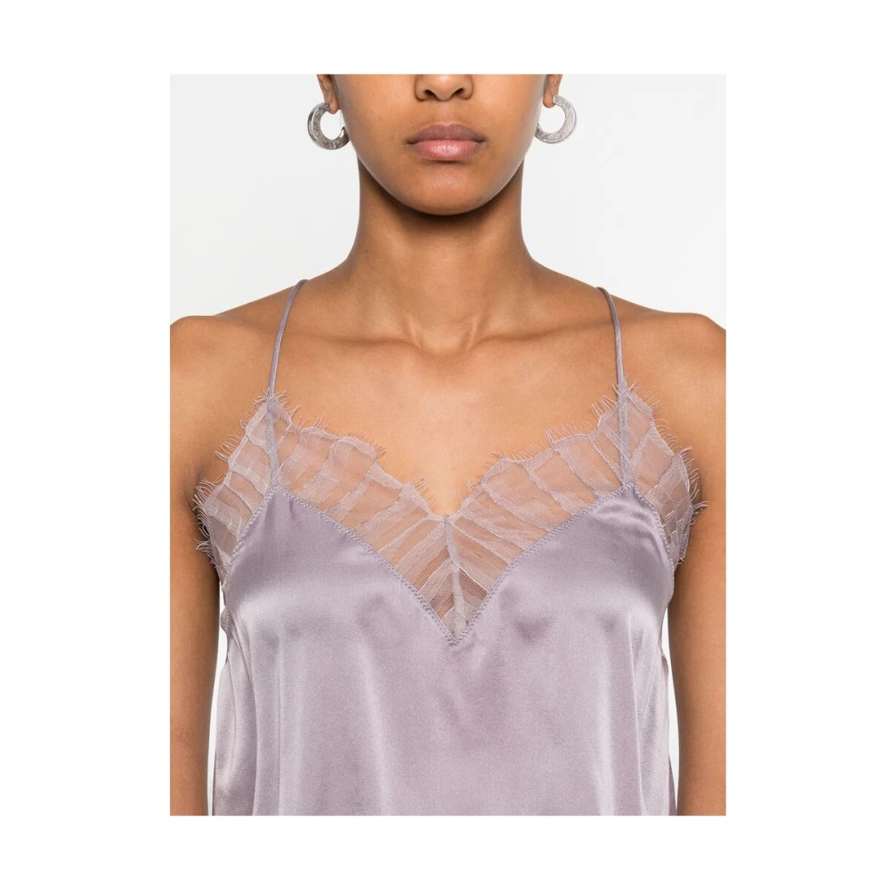 IRO Kant Trim V-Hals Camisole Top Purple Dames