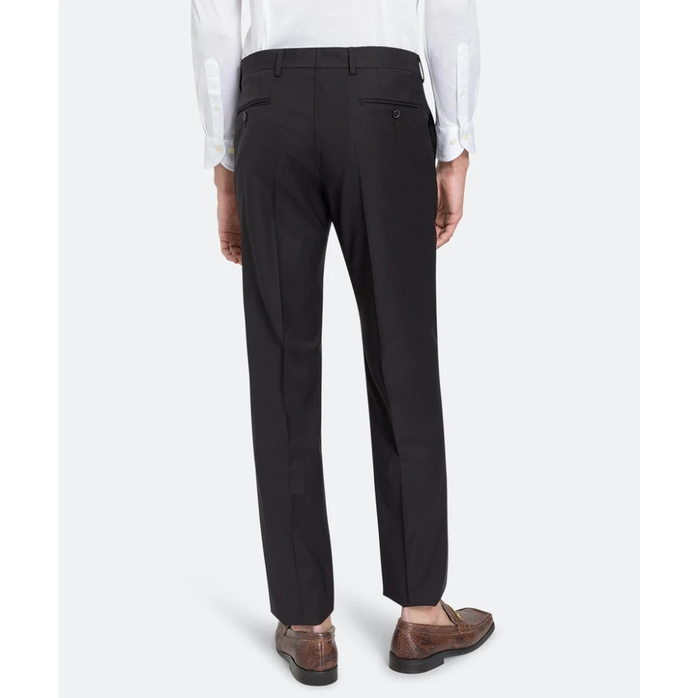 BALDESSARINI Moderne pasvorm wollen broek zwart Black Heren
