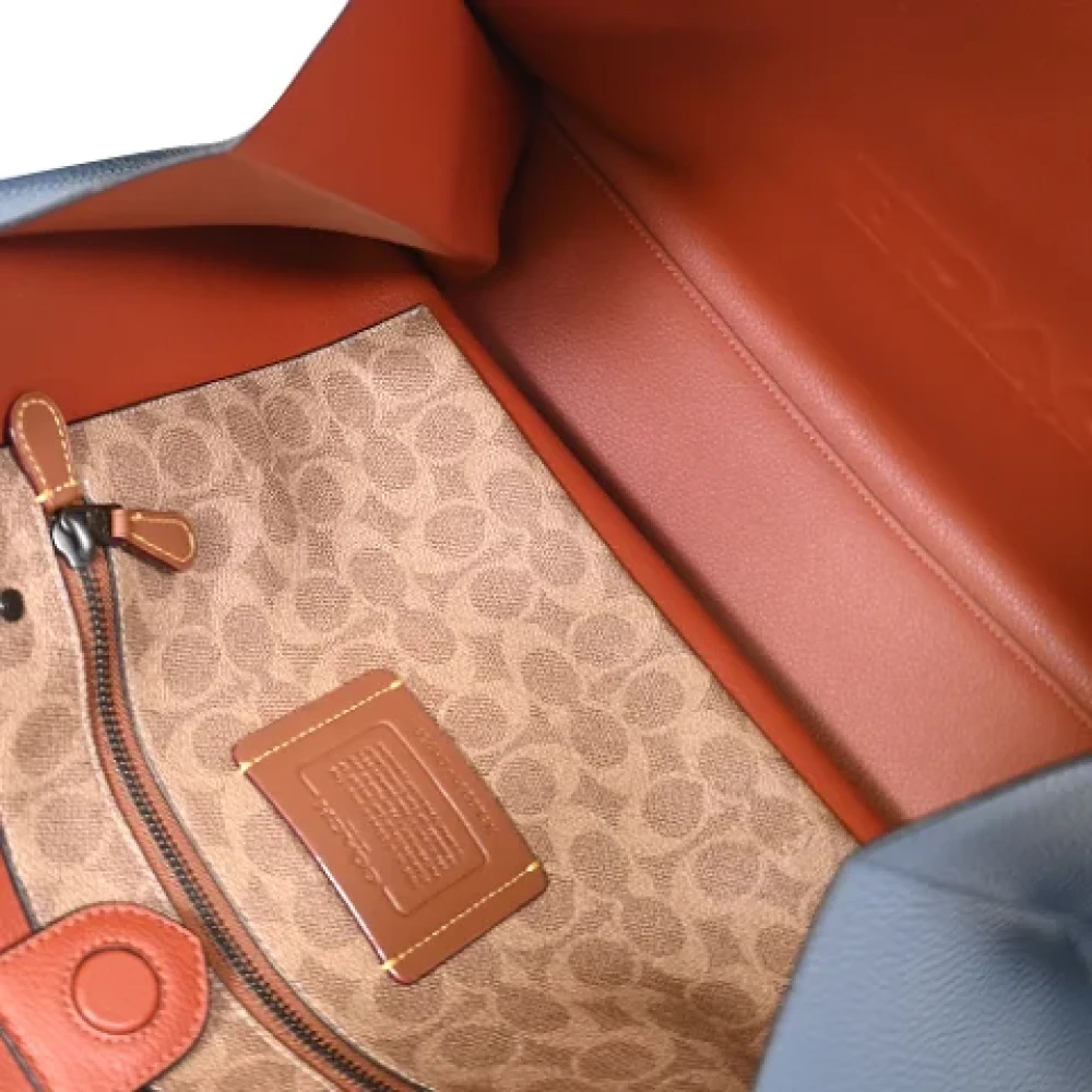 Coach Pre-owned Leather totes Blue Heren
