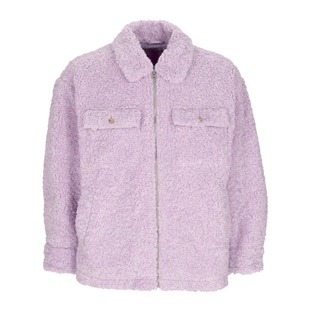 Obey Women's Purple Sherpa Teddy Bear Jacket - Faux Fur & Shearling Jackets - Xs - Jackets