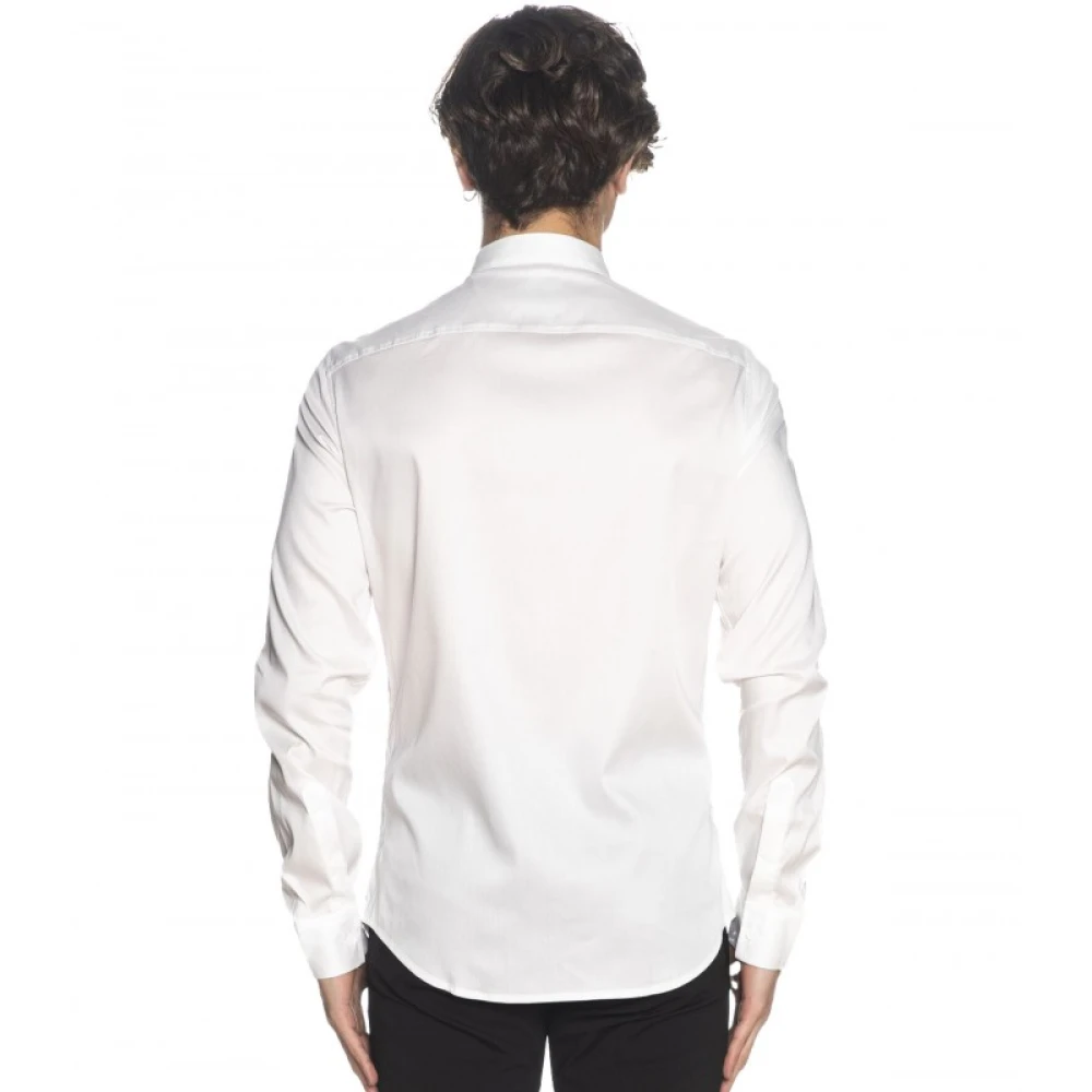 Armani Elegante Overhemd met Lange Mouwen White Heren