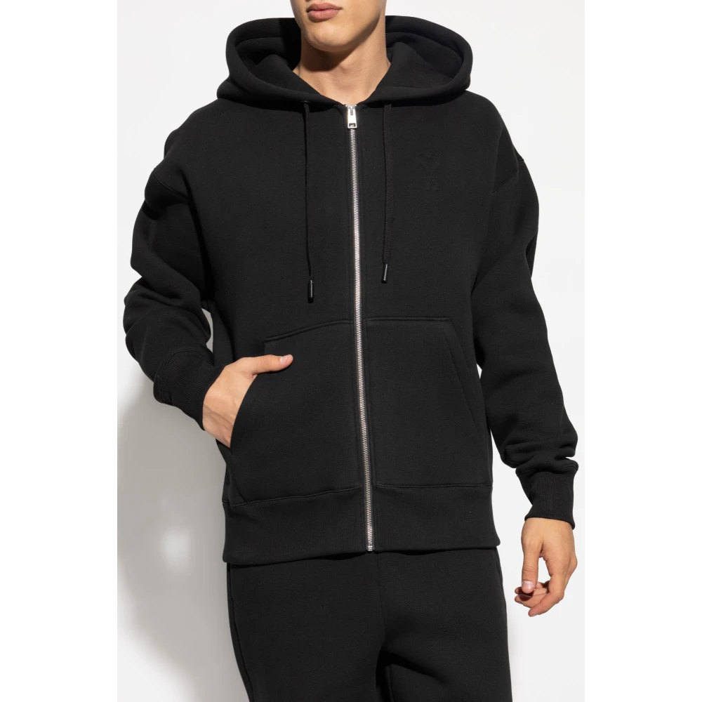 Ami Paris Sweatshirt met Logo Black Heren