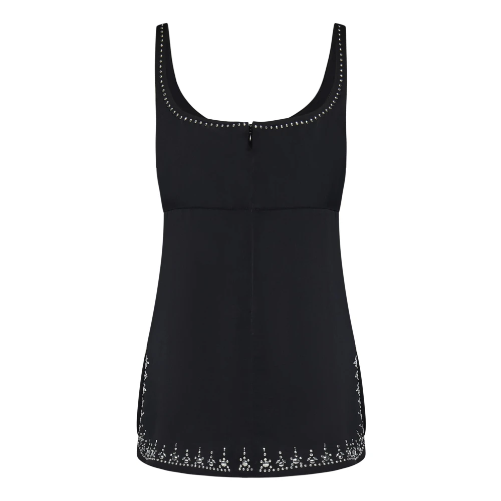 Paco Rabanne Zwarte top met kristallen Black Dames