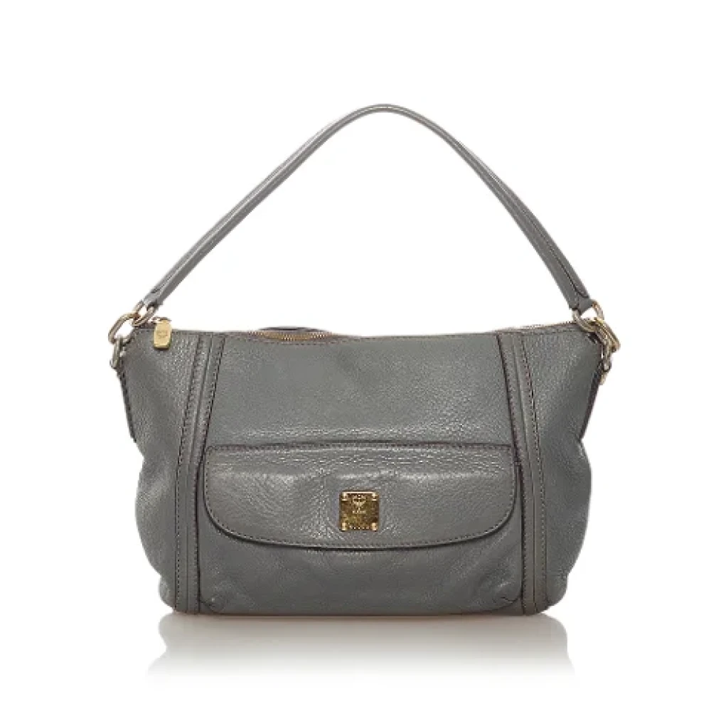 MCM Pre-owned Leather handbags Gray Dames