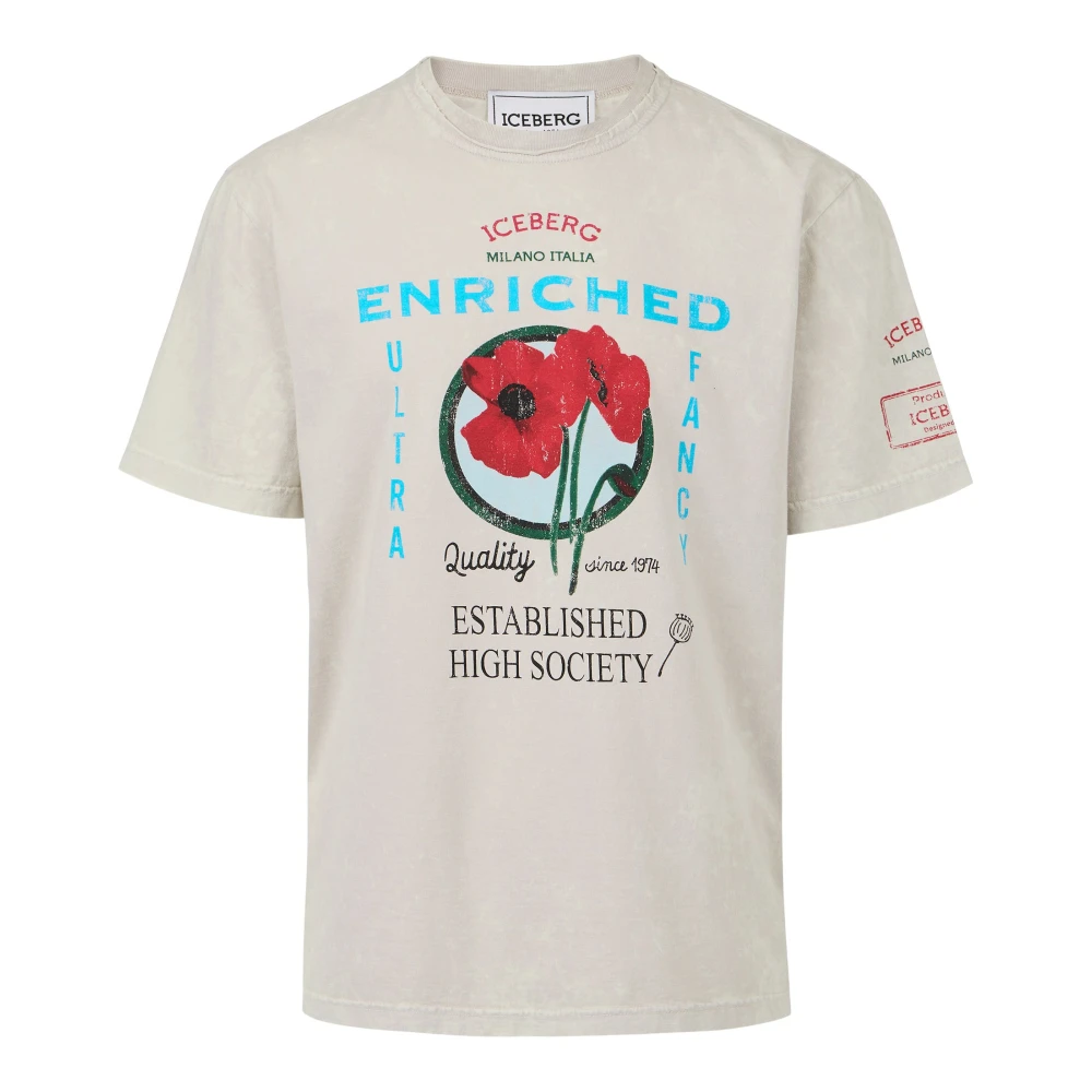 Iceberg - Tops > T-Shirts - Beige - Iceberg - Modalova