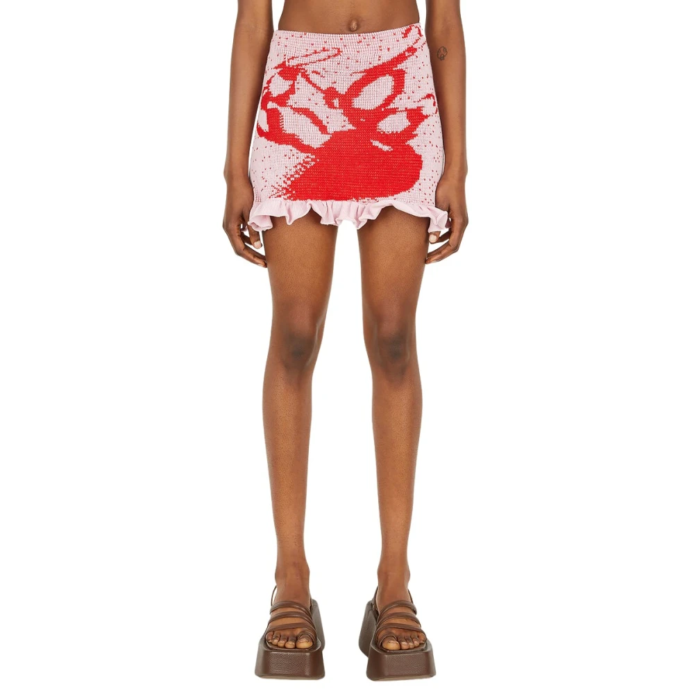 Louise Lyngh Bjerregaard Ruffle Trim Mini Skirt Multicolor Dames
