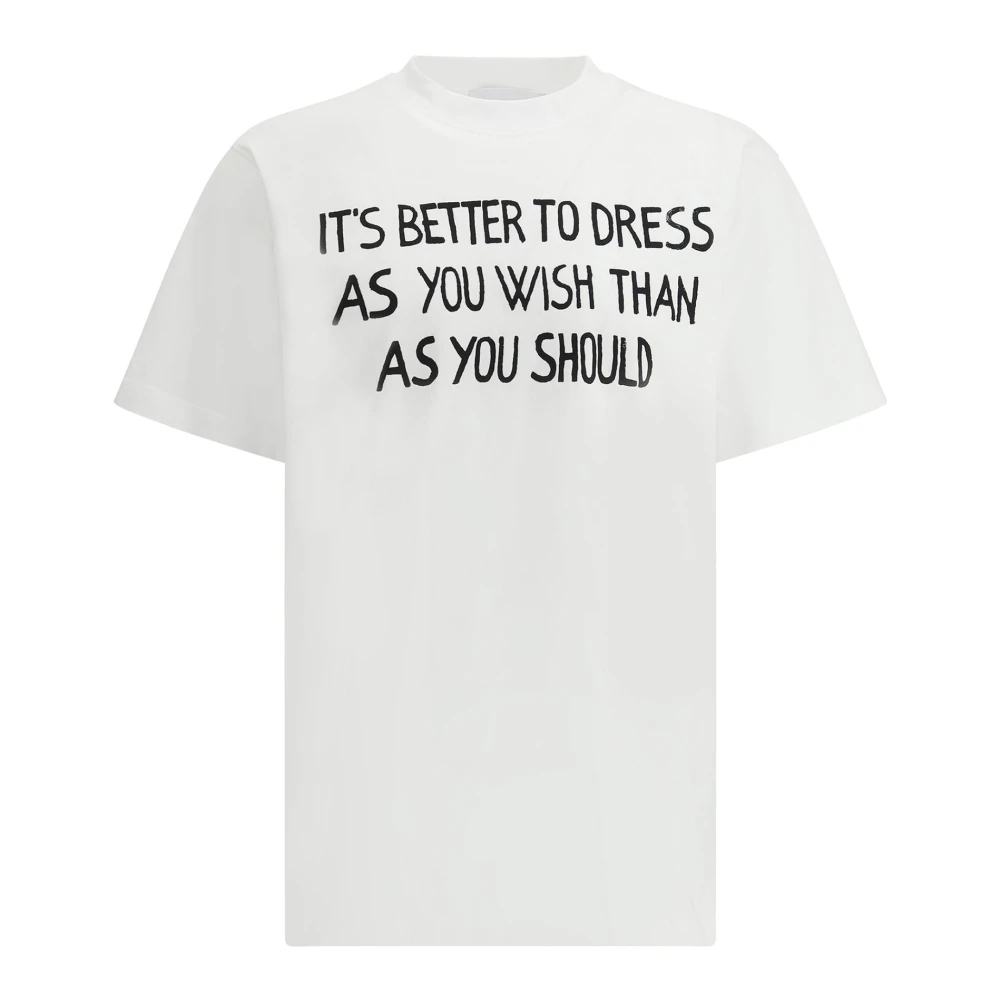 Moschino Men's White Patterned Logo T-Shirt Large